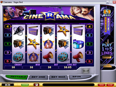 Play Cinerama Slot at Vegas Red 