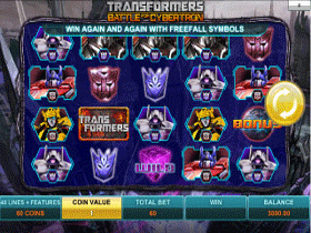 Transformers - Battle For Cybertron Slot Screenshot